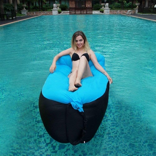 Air Sofa Aufblasbares Sofa Couch Outdoor Strandsofa Lounge Liegesessel Lazy Luft - Bild 9 von 12