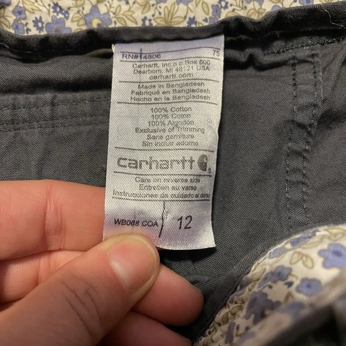 Carhartt Damen Shorts Größe 12 Blau Bermuda Taschen Kordelzug Saum Mama Wandern - Bild 5 von 15