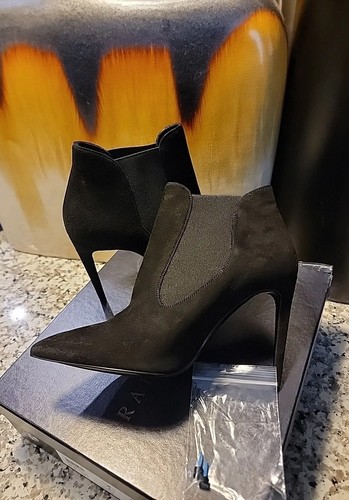 RALPH LAUREN PURPLE LABEL WOMENS TALLEN-BO-DRS ANKLE HEEL BOOT BLACK 39.5 B - Picture 2 of 13