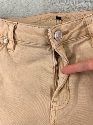 Jag Pants Womens 10 Peach Denim Jeans Relaxed Boyfriend Cotton Blend Distressed - Picture 9 of 17