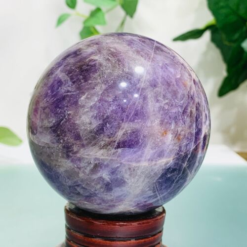 601g Natural Dream Amethyst Quartz Sphere Crystal Ball Healing Reiki Decoration - Bild 1 von 12