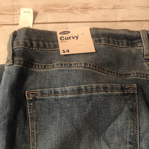 Old Navy Womens Skinny Curvy Blue Jeans Sz 14 Ladies Stretch Pants Ankle Length - Picture 8 of 10
