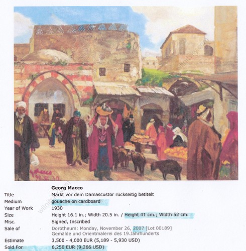 Georg Macco (1863-1933) "On Island Rhodos, Greece", small gouache, ca.1900 - Picture 11 of 12