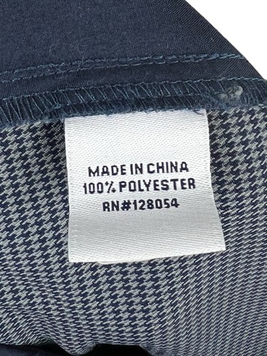 Maide Bonobos Mens 34 x 32 Pants Straight Blue Zip Ankle Houndstooth Casual EUC - Picture 12 of 12