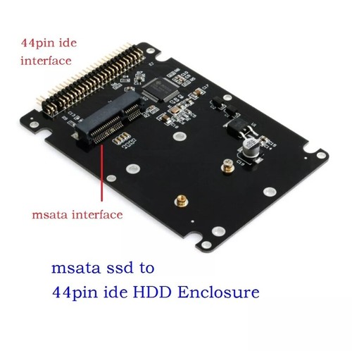 MSATA to 2.5" IDE HDD SSD mSATA to PATA Adapter Converter Card 44PIN Case - Picture 4 of 5