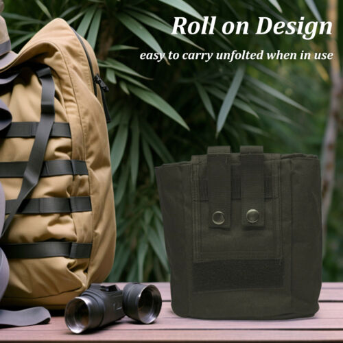 Tactical Molle Dump Pouch coulisse rivista dump bag cintura utilità borsa munizioni - Foto 13 di 13