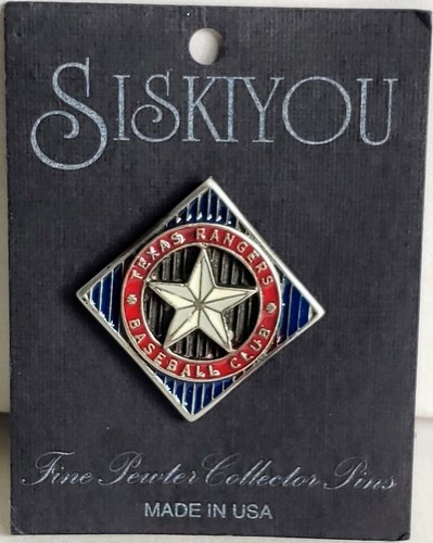 TEXAS RANGERS - Fine Pewter Siskiyou MLB Baseball Lapel Pin Tac NEW With Tag USA - Picture 2 of 3