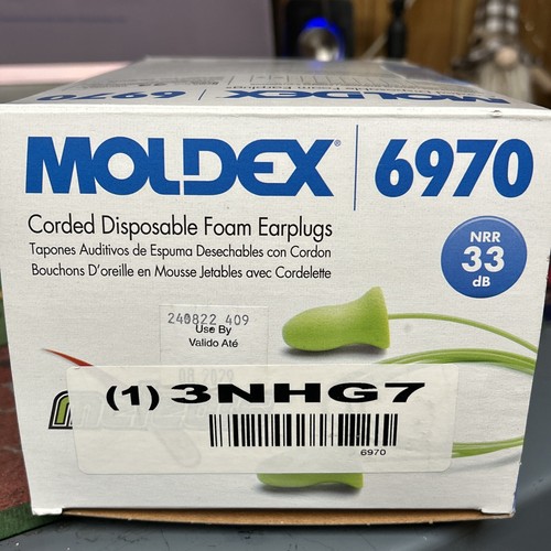 MOLDEX 6970 Ear Plugs: Bell, 33 dB NRR Corded Green, 100 PK 3NHG7 👀 GR8 BUY - Picture 9 of 16