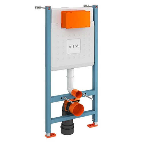 Vitra V-Fix vorne verdeckt Zisterne WC Rahmen Chrom Unterputzplatte für Wand aufgehängt - Bild 2 von 8
