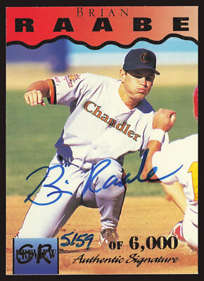 1996 Signature Rookies Preview #29 Brian Raabe Autographs AU,SN