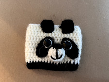 cup cozies crochet panda nwot