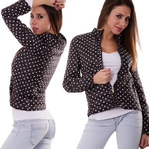 Giubbino Giacchetto Pois Piumino Imbottito Giubbotto Donna Aw1155 Nuovo qTzxCwg