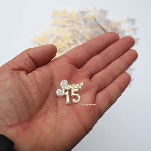 144 PC # 15 SIGNS FAVORS RECUERDOS DE QUINCE ANOS QUINCEANERA MINI PLAQUES Gold - Picture 4 of 9