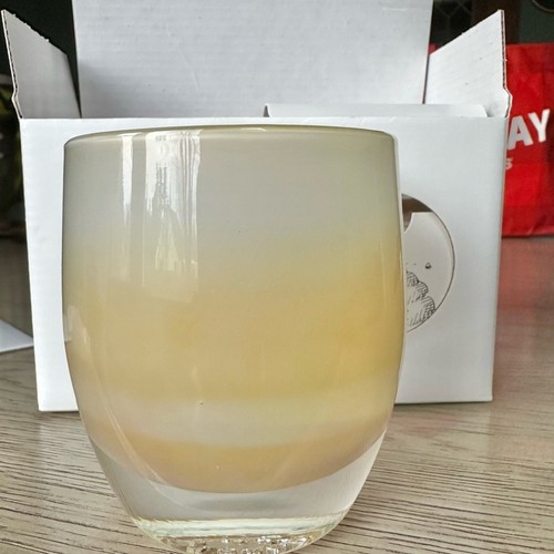 Glassybaby Awesome Ain't Easy Hand-blown Candle Holder & 12 Beeswax Candles NEW - Picture 7 of 7
