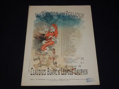 1890'S LA CHANSON DES JOUJOUX SHEET MUSIC - CLAUDIUS BLANC & DAUPHIN - SP 887B