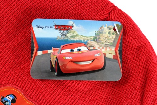 2x BEANIES Lightning McQueen DISNEY Pixar CARS 2 Knit BLUE RED Boy Girl Hats M/L - Picture 2 of 7
