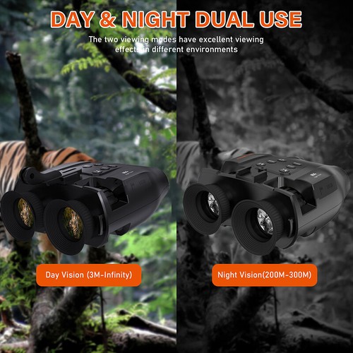 Head Mount IR Night Vision Goggles 850nm Hunting Binoculars HD Digital Video PVR - Picture 3 of 23