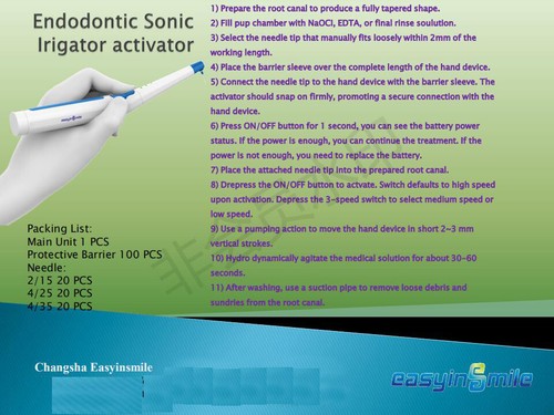 Pieza de mano de irrigador de conducto raíz activador dental endo sónico inalámbrico 60 puntas gratis - Imagen 2 de 12