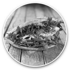 2 x Vinyl Stickers 20cm (bw) - Kebab Takeaway Food Turkish #36766