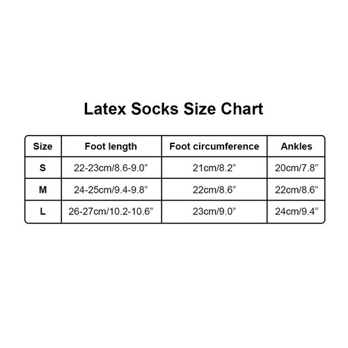 Latex Toe Socks Long Socks Unisex Fetish Handmade Black - Picture 5 of 5