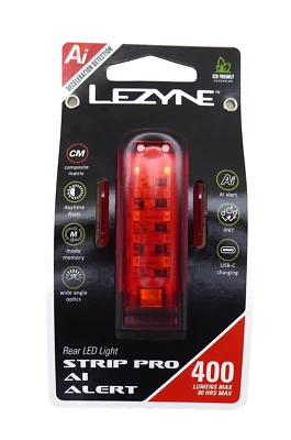 Lezyne Strip Drive Pro Ai Alert 400+ Rear Taillight, Ai Braking Alert