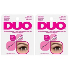 2 Pack  DUO Strip Lash Adhesive Dark Tone, for Strip False Eyelash, 0.25 oz