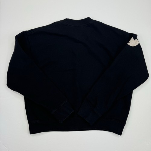 Twitter Sweatshirt Black Graphic Crewneck Hello Literally Everyone Size M - Picture 8 of 8