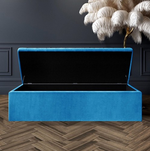 Safar Large Ottoman Storage Box, Blanket Box, Velvet Shoe Bench, Window Bench - Picture 54 of 91