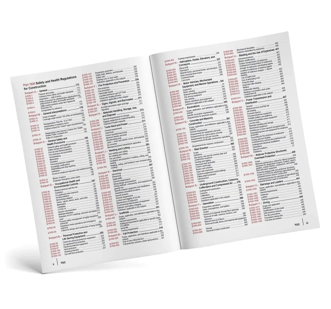 OSHA Construction Industry Regulations & Standards (29 CFR 1926 ...