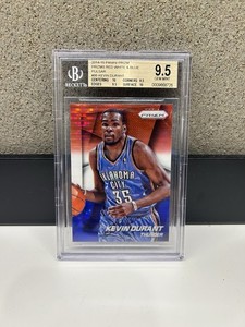 2014 PRIZM KEVIN DURANT RED/WHITE/BLUE PULSAR HOUSTON ROCKETS #86 BGS 9.5 GEM MT