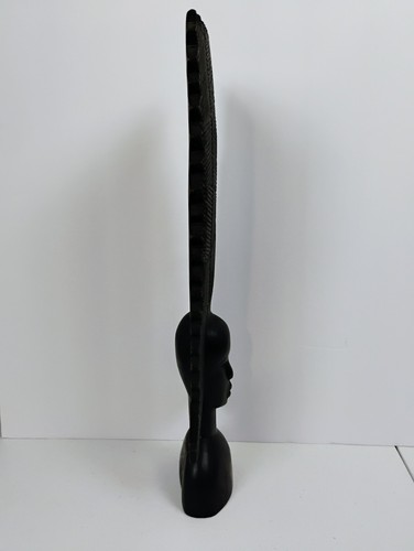 Vintage afrikanische Tanganjika handgeschnitzt Ebenholz Holz Frau Stamm Göttin Büste 16" - Bild 7 von 16