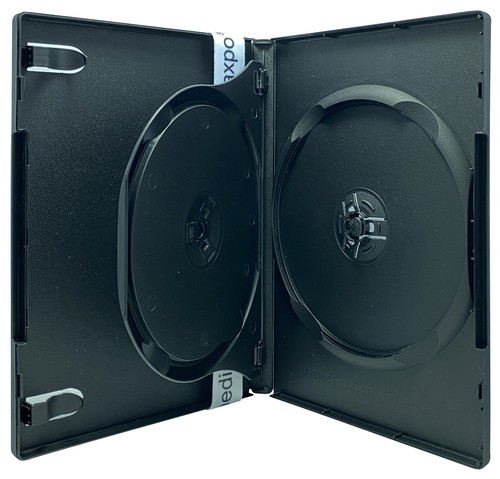 STANDARD Black Double DVD Cases with Inner Flap Lot - Afbeelding 2 van 3