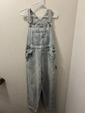Vintage Y2K Nuovo County Seat Bib Overalls Women's M Blue Denim Carpenter Farm
