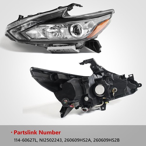 Conjunto de faros halógenos para Nissan Altima 2016-2018 lado del conductor izquierdo - Imagen 5 de 7