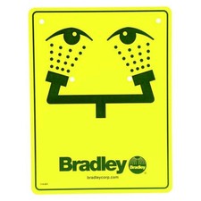 Bradley Safety Eyewash Sign Plastic For Bradley Eyewash Station Marker