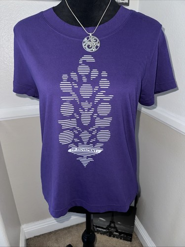 NWT Free People Movement Game Time Logo Big Buti Tee T Shirt Purple Combo Small - Picture 5 of 11