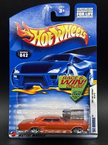 2002 Hot Wheels ORANGE 64 RIVERA #042 Race and Win Online Combined Shipping