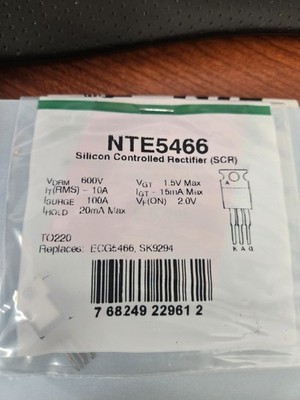NTE5466 Silicon Controlled Rectifier (SCR)