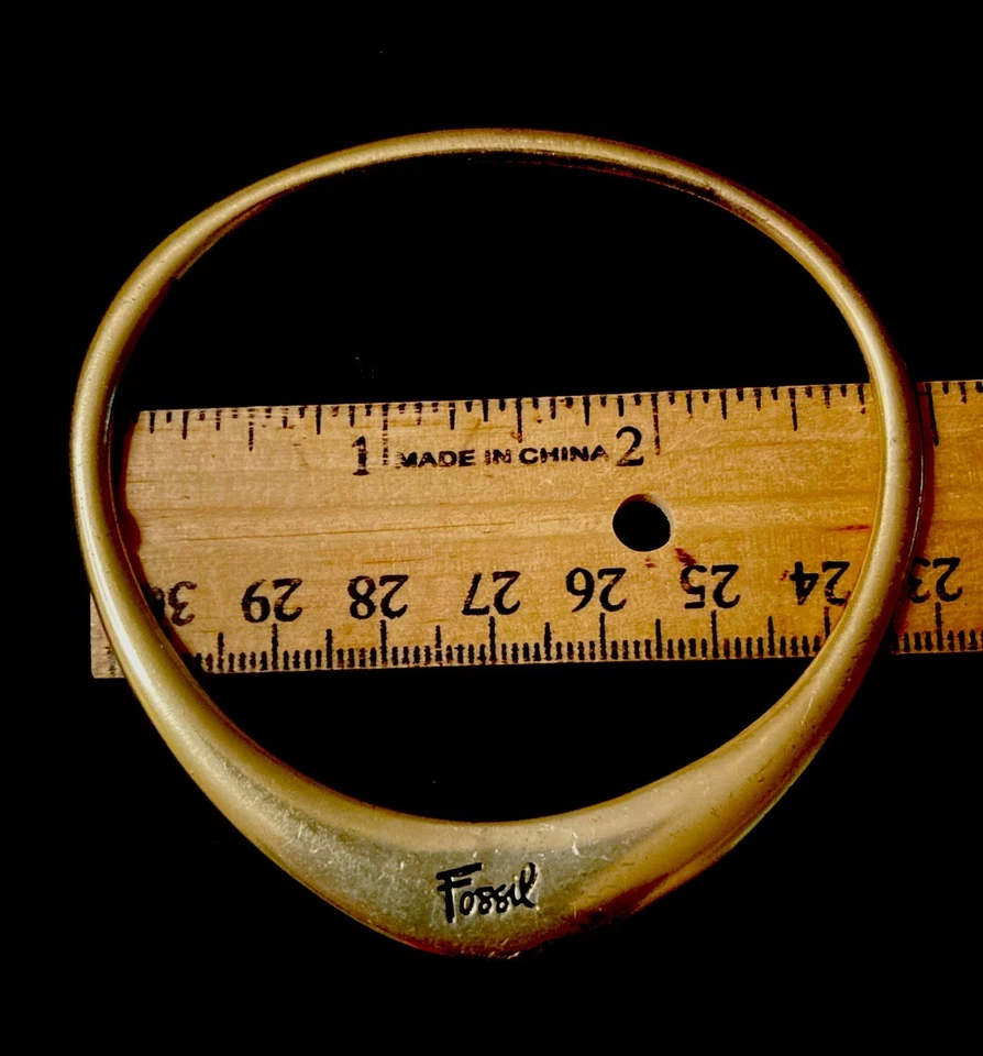 Brazalete Brazalete Vintage Marca Fossil Tono Dorado Joyería ¡Excelente Estado! Foto 4 de 4