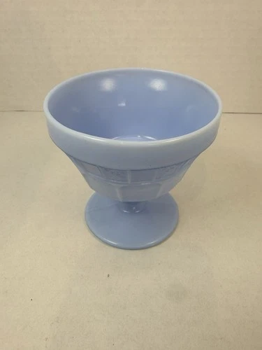 Jeannette Doric Delphine Blue Sherbet Bowl Depression Glass