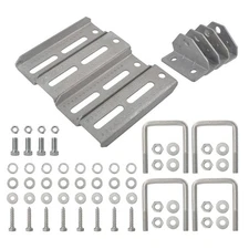 4 PCS 8" Galvanized Swivel Top Bunk Bracket Support Kit For 3x3 Boat Trailer