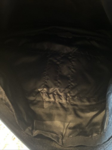 90’s Jansport Messenger Bag Black Floral Leather Made in USA 2 Pocket - Picture 6 of 6