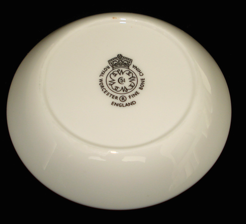 Piatto porcellana vintage Royal Worcester Bone China 4 in design floreale bordo oro come nuovo - Foto 4 di 4