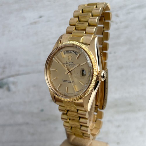 Rolex Day-Date 36 mm de 1972 President oro 18k acabado corteza 1807 calibre 1556 - Imagen 7 de 13