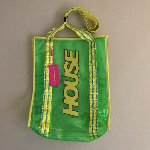 Bolso de Mano House of Holland x Love of Huns - Bolso de Jalea PVC - Verde y Amarillo - Nuevo con Etiquetas - Imagen 6 de 6