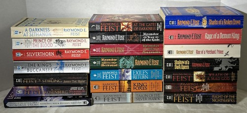 Raymond E Feist Paperback Book Lot Of 21 Books Serpentwar Saga Riftwar Legacy