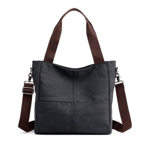 Women's Canvas Shoulder Bags Tote Purses Satchel Work Travel Crossbody Bag (B...
