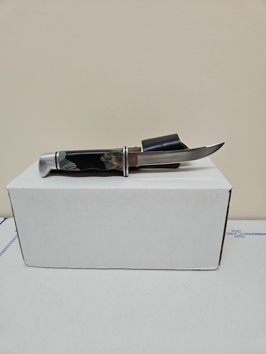 CUSTOM BUCK 118 Personal Fixed Blade knife With Original Leather Sheath Vintage - Picture 4 of 19