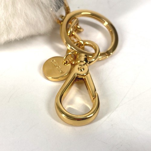 MIUMIU Star Star Logo Bag Charm Key Holder fur White/Black - Picture 8 of 9