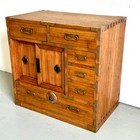 Antique Japanese Meiji Era (c1890’s) Kiri Kodansu Personal Tansu 6 Drawer 25"W